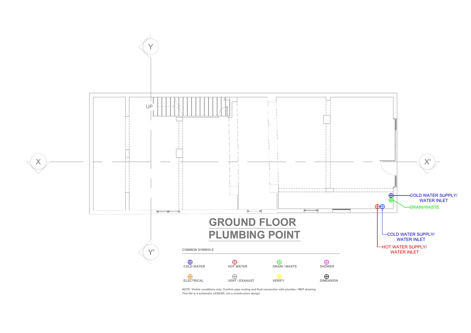 Installation points ground floor